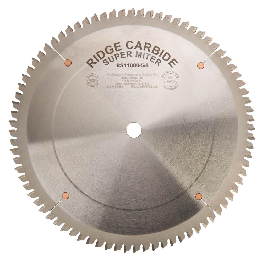 Rigid Carbide Rs1000 Super Miter Saw Blade 10" X 5/8" Bore X 80T Ar Full Kerf