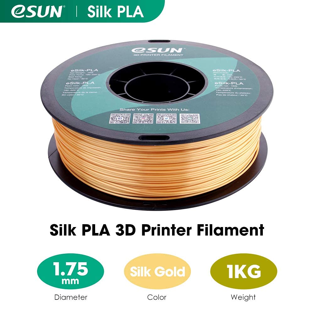 eSUN eSilk - Filamento PLA, dorado, 1,55 kg