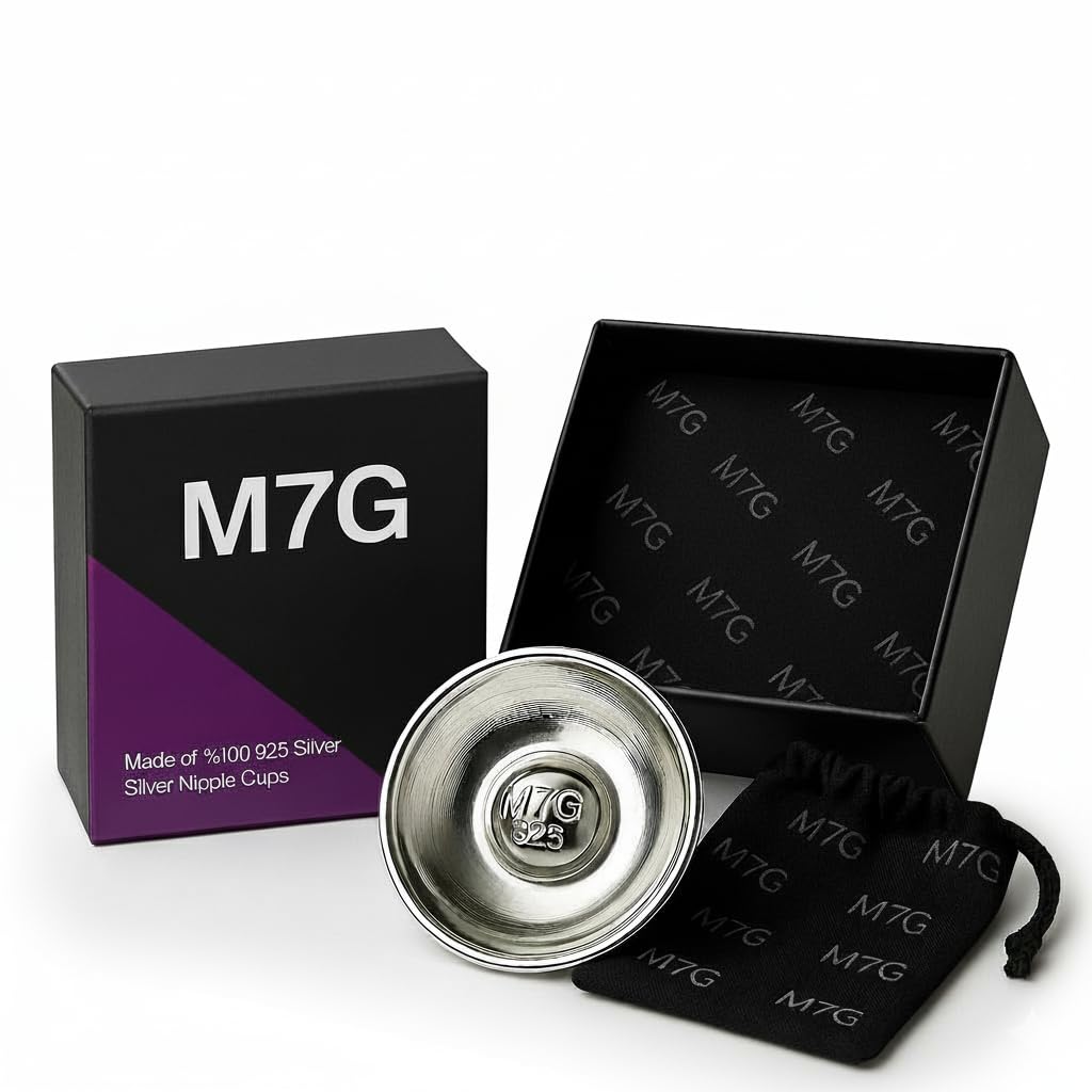 Silver Nursing Cups for Breastfeeding Mothers | Natural Silver Nipple Shields | Reusable Nipple Protector for Sore Nipples | Breastfeeding Essentials | Nickel Free | 925 Silver