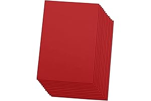 Ader Products: 12 Pack 6x9 Inch Red Foam Sheets (2mm Thick) for Arts and Crafts