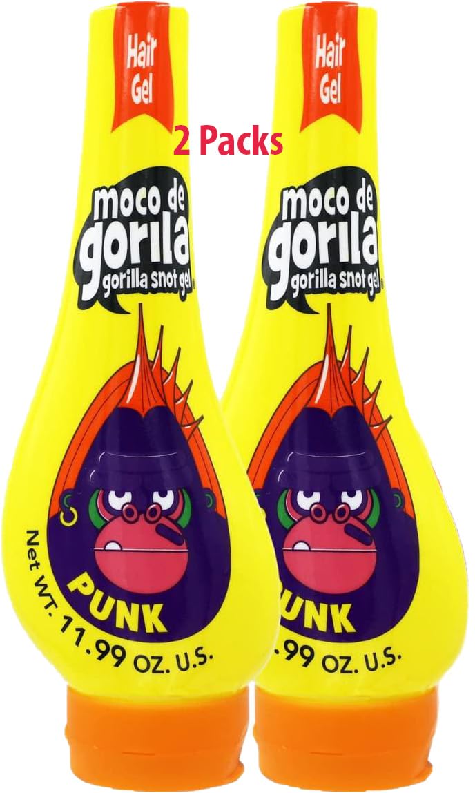 2 PACK Genuine Moco de Gorila Extreme Hold Gorilla Snot Hair Style Gel Punk 11.99 oz