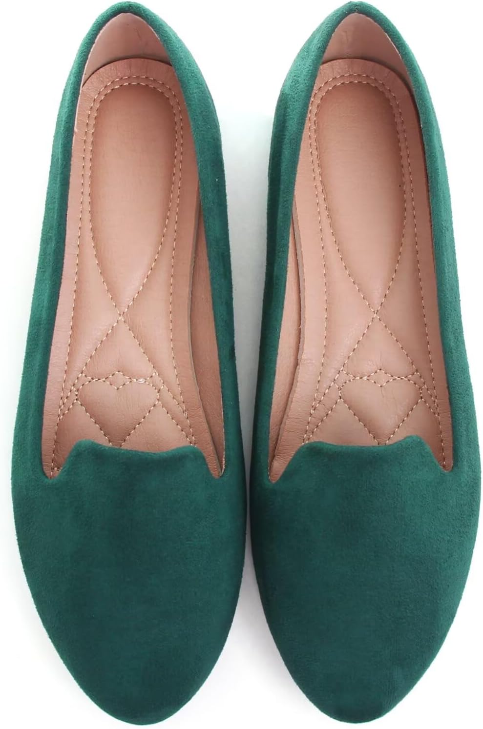 SAILING LU Women's Round Toe Comfortable Ballet Shoes for Women Dressy Slip-ons Loafers Green Size 9.5 - Image 3