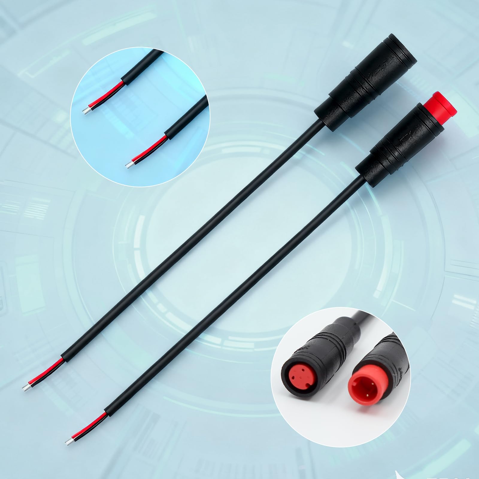 IP65 impermeabile connettore M6 maschio femmina 2/3/4/5/6 Pin cavo di collegamento sensore per LED luce bicicletta elettrica rubinetto intelligente  13