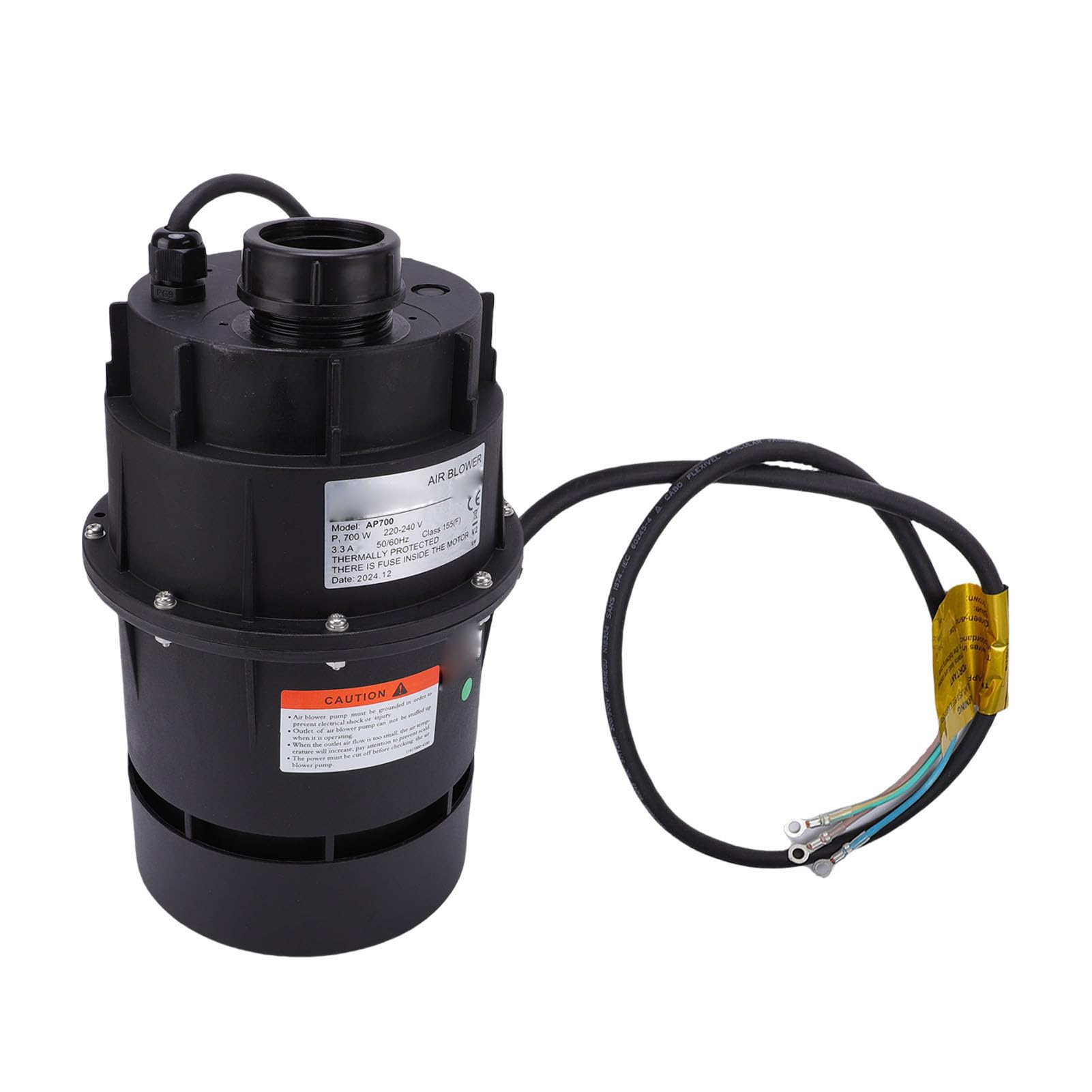 FILFEEL Bomba de Circulación SPA para Bañera y - de Circulación Eficiente de 220-240 V con Burbuja de Oxígeno Integrada y Sobrecarga - Carcasa de Plástico, 245 X 142 Mm (700W)