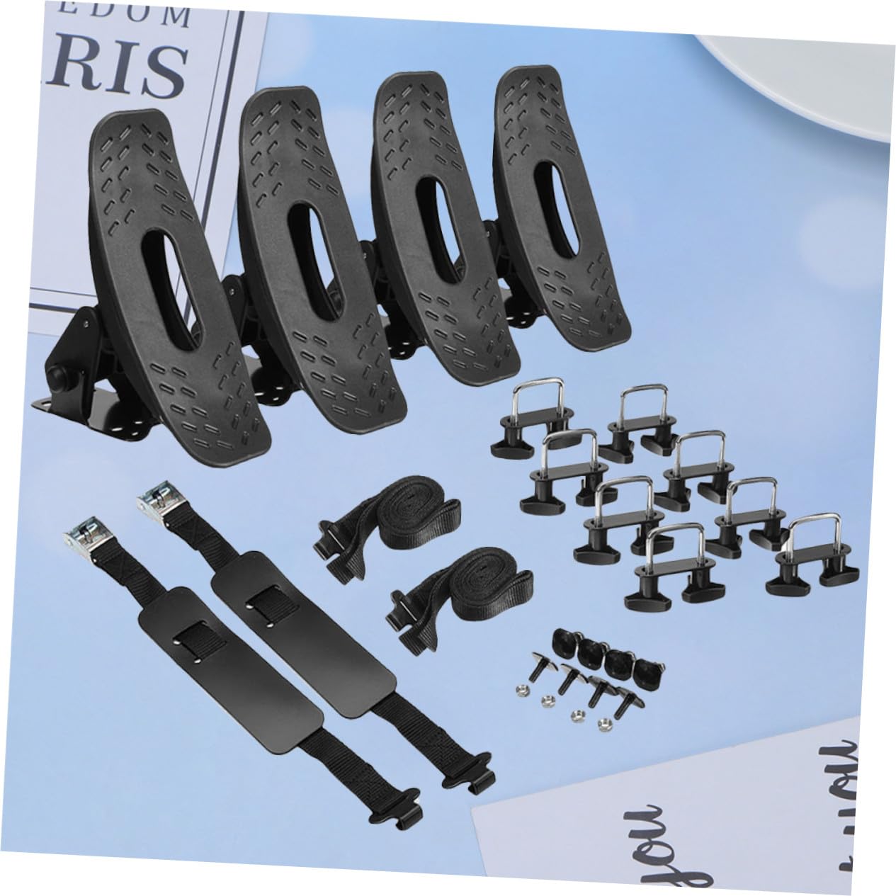 TOYANDONA Support de Canoë pour Pagaies, 1 Set en Fer Noir, Robuste