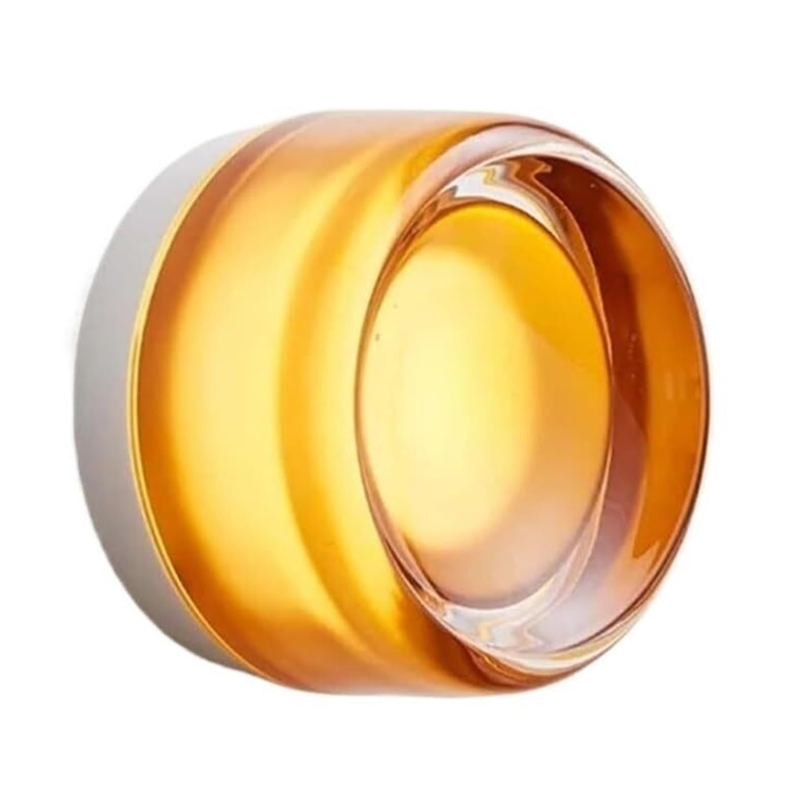 KHUKHU Modern Wall Sconce,Thick Glass Shade LED Fixture,Minimalist Round Wall Lamp for Bathroom Vanity, Bedroom Bedside, Living Room