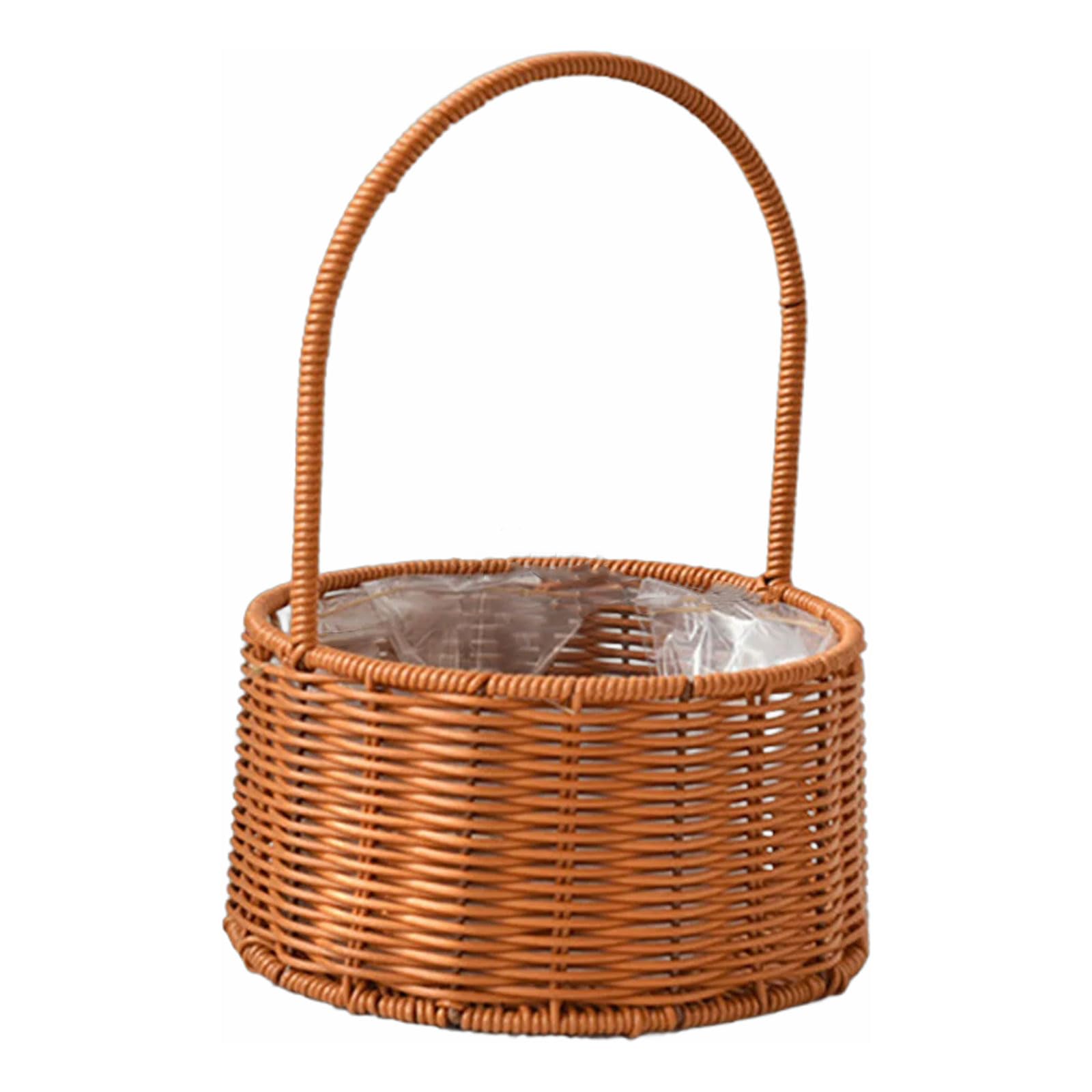 Hsyzygian Girls Section B Handwoven Basket Handheld Basket Versatiles Rattan Baskets Picnics Baskets With Handles Flower For Weddings Kitchen Storage