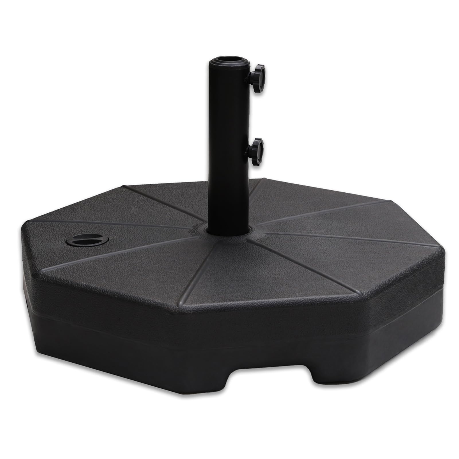 Bloquez votre parasol de terrasse face au vent grâce à cette base de 50 kg