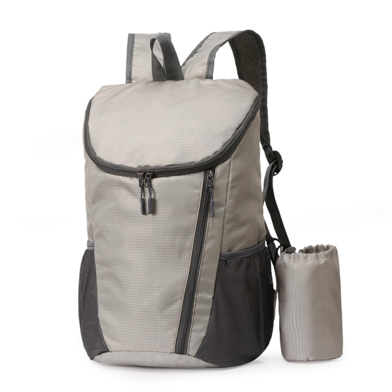 YYKSYDPT Foldable Lightweight Backpack, 20L Hiking Backpack for Womens Mens Waterproof Packable Rucksack Daypack for Climbing Biking Cycling Walking Outdoor Sports (Grey)