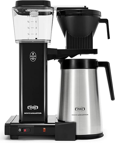 Technivorm Moccamaster 79314 KBGT - Cafetera térmica para 10 tazas, 40 onzas, color negro, 1.25 l