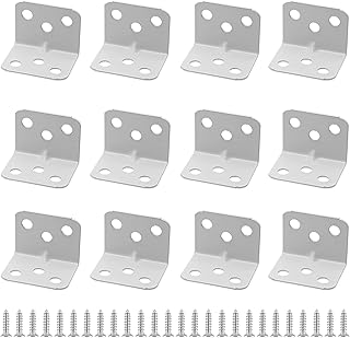 Waziaqoc 12PCS 1.5 x 1.1 Inch L Shape Shelf Bracket