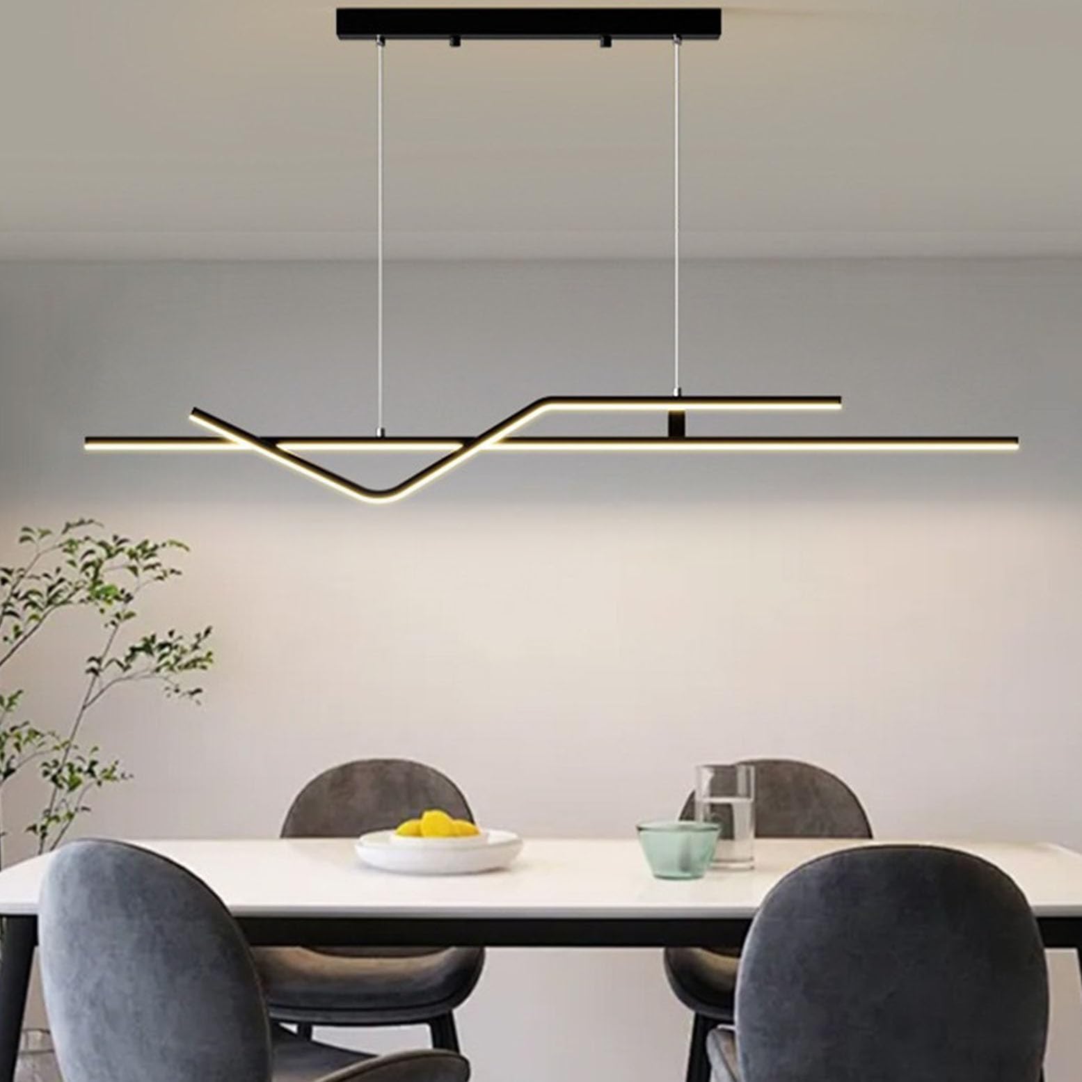 Lampe à suspendre réglable avec télécommande pour un salon design - 8