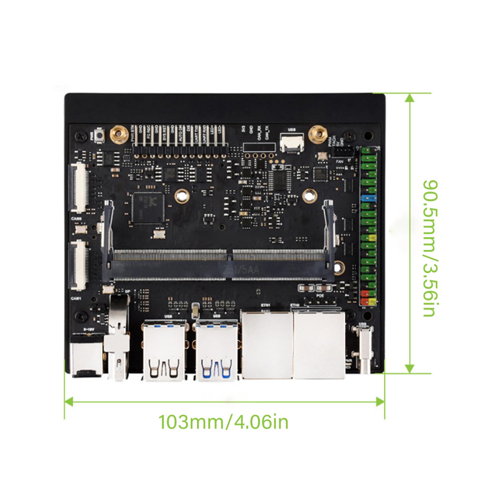 Generico Piastra Base Scheda Animata per Porte Rete per modulo Orin Interfacce Multiple per Applicazioni calcolo Scheda a circuiti Stampati con Due Porte Ethernet