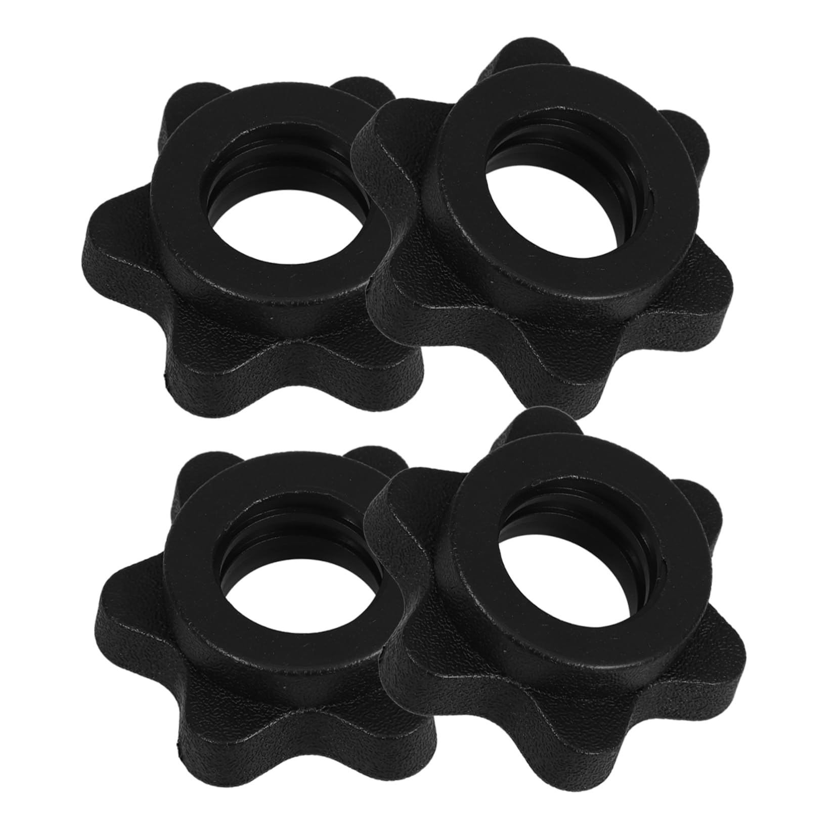 FELTECHELECTR 4pcs Skid Barbell Nuts Weightlifting Accessories for Secure Workouts Compatible with Various Equipment Lightweight and Easy to Store