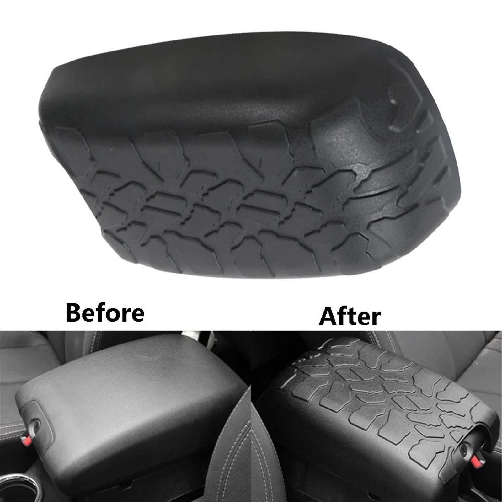 Copertura della Scatola del bracciolo Scatola Bracciolo per Auto Copertura Protettiva Copertura Controllo Centrale Accessori in Pelle Finiture per Jeep per Wrangler JK 2012-2017