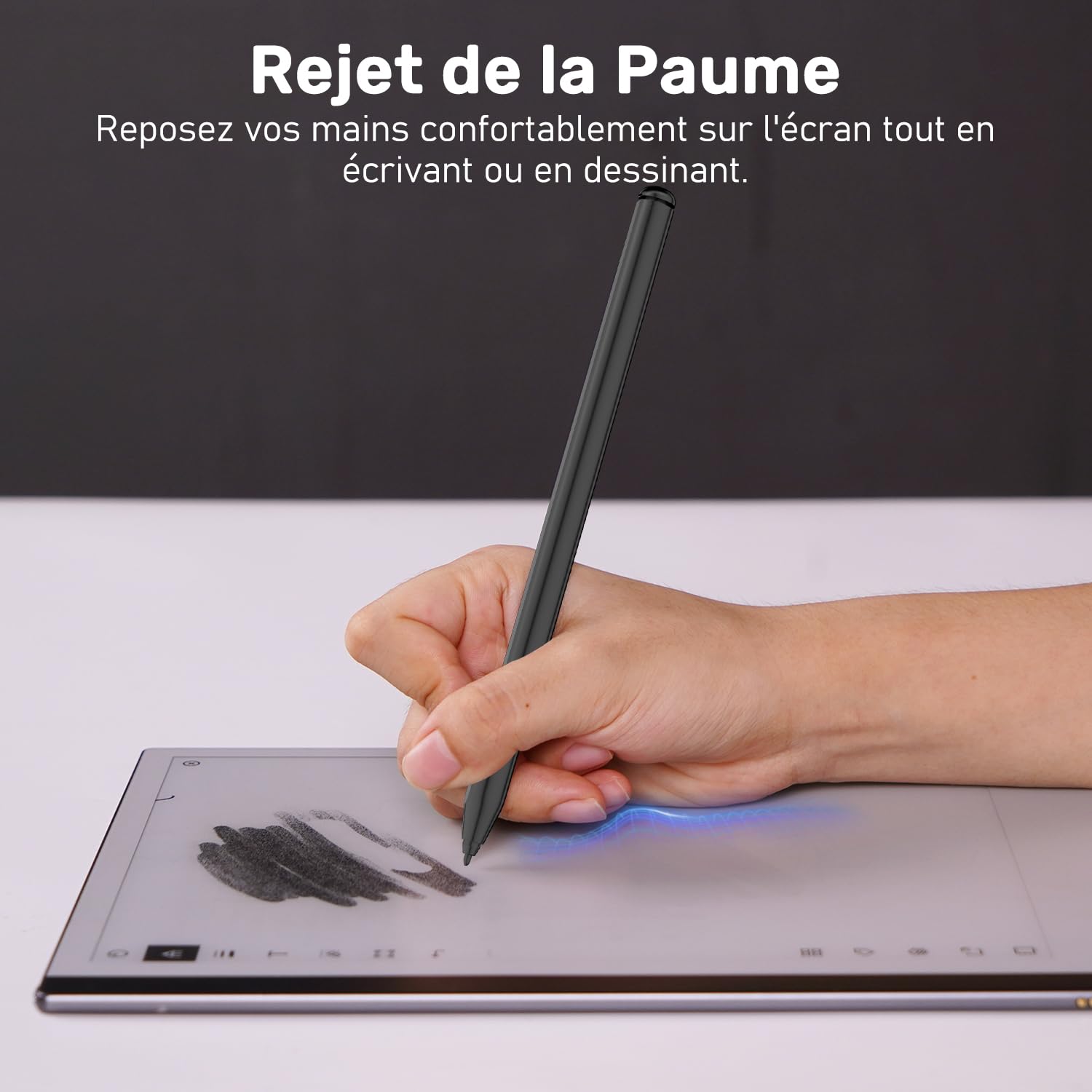 Stylet pour Remarkable 2, Stylo EMR avec Gomme, Niveau de Pression 4096, Rejet de la Paume & Adsorption Magnétique, Stylet Compatible Kindle Scribe/Remarkable 2/1