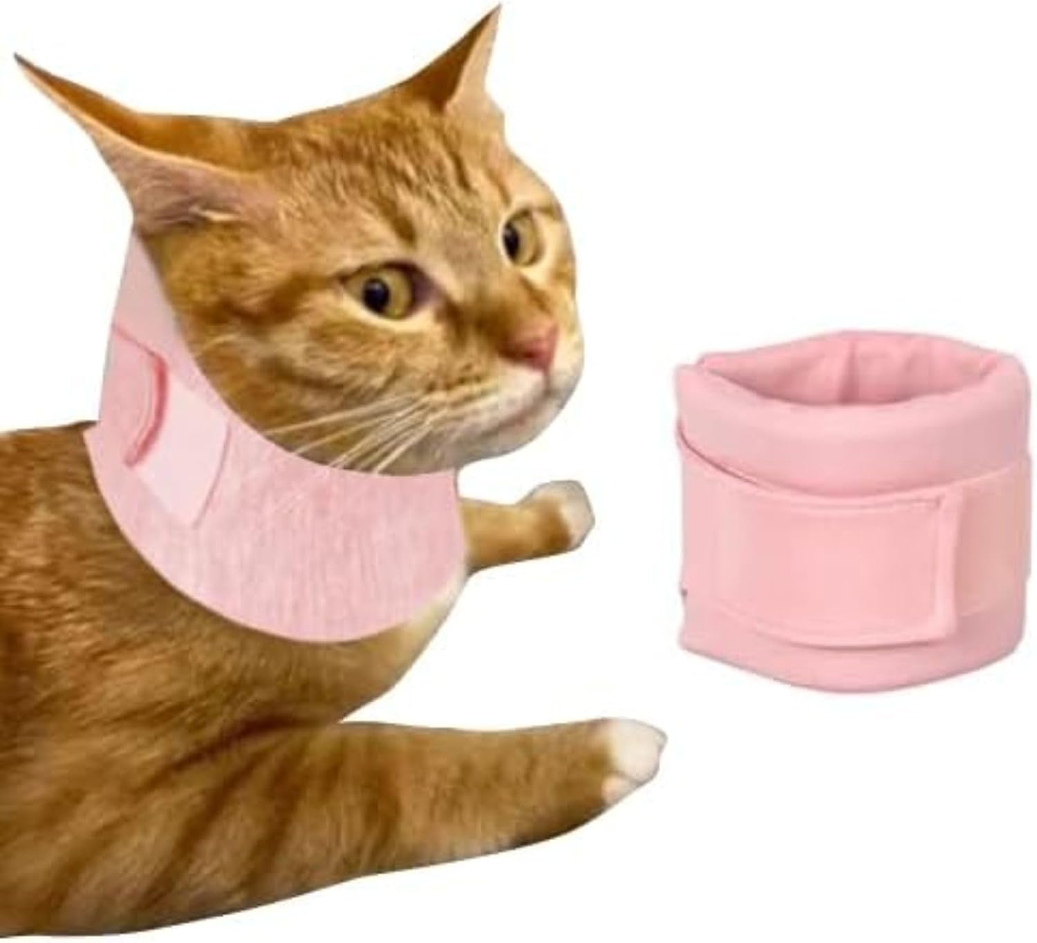 Cat Neck Brace Cover - Breathable Elizabethan Collar for Post-Surgery Recovery Anti-Lick Wound Adjustable Protective Cervical Cone for Small Medium Large Dogs Cats (Neck Girth 9.1-11.8" Depth3.2