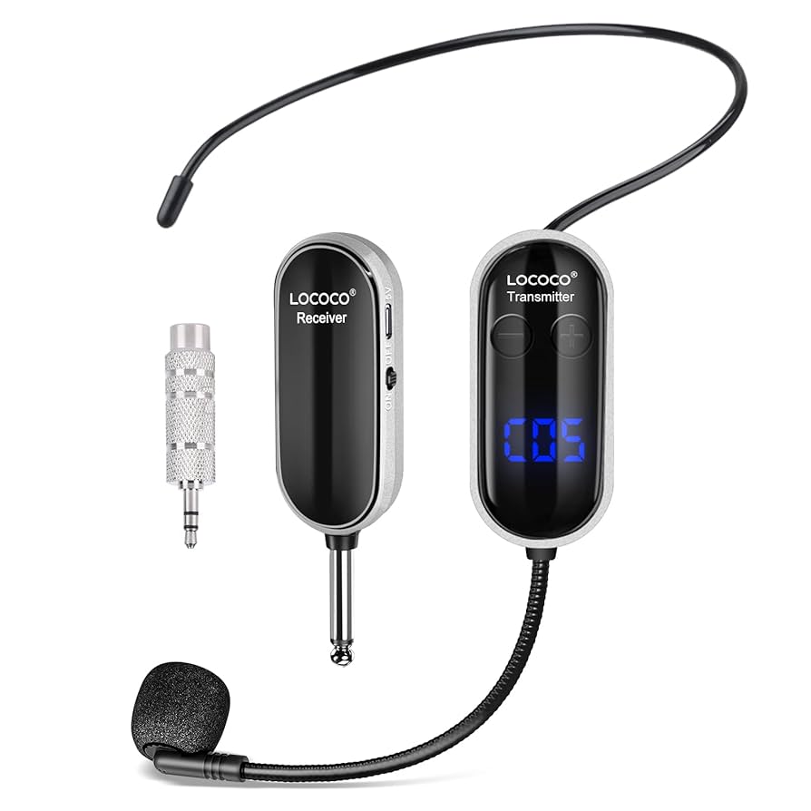 ヘッドマイク 2 heatd wireless mics Amazon.com: Wireless Microphone System for 2 People, 2.4G