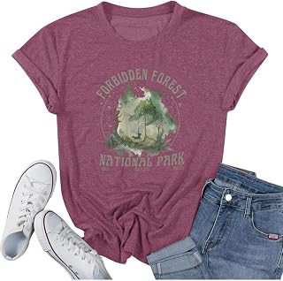 Forbidden Forest National Park Women's Stylish Short Sleeve Shirt for Everyday Comfort