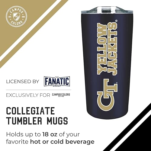 Miniatura 96 de Campus Colors Vaso de acero inoxidable de la NCAA perfecto para el día del partido, 18 onzas, doble pared, mantiene las bebidas perfectamente Azul