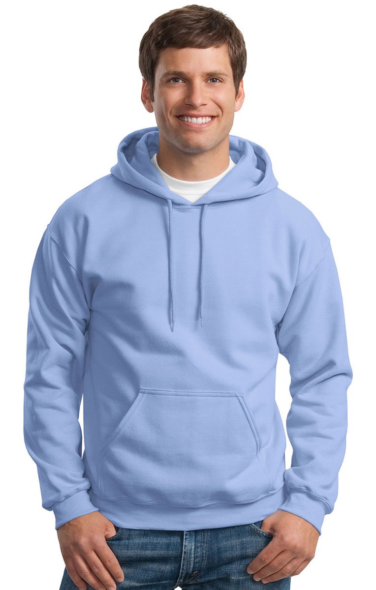 Gildan Men's Blue - Carolina Blue Hoodie Adult 50/50Th Hooded Sweat/18500, Plain, Xl