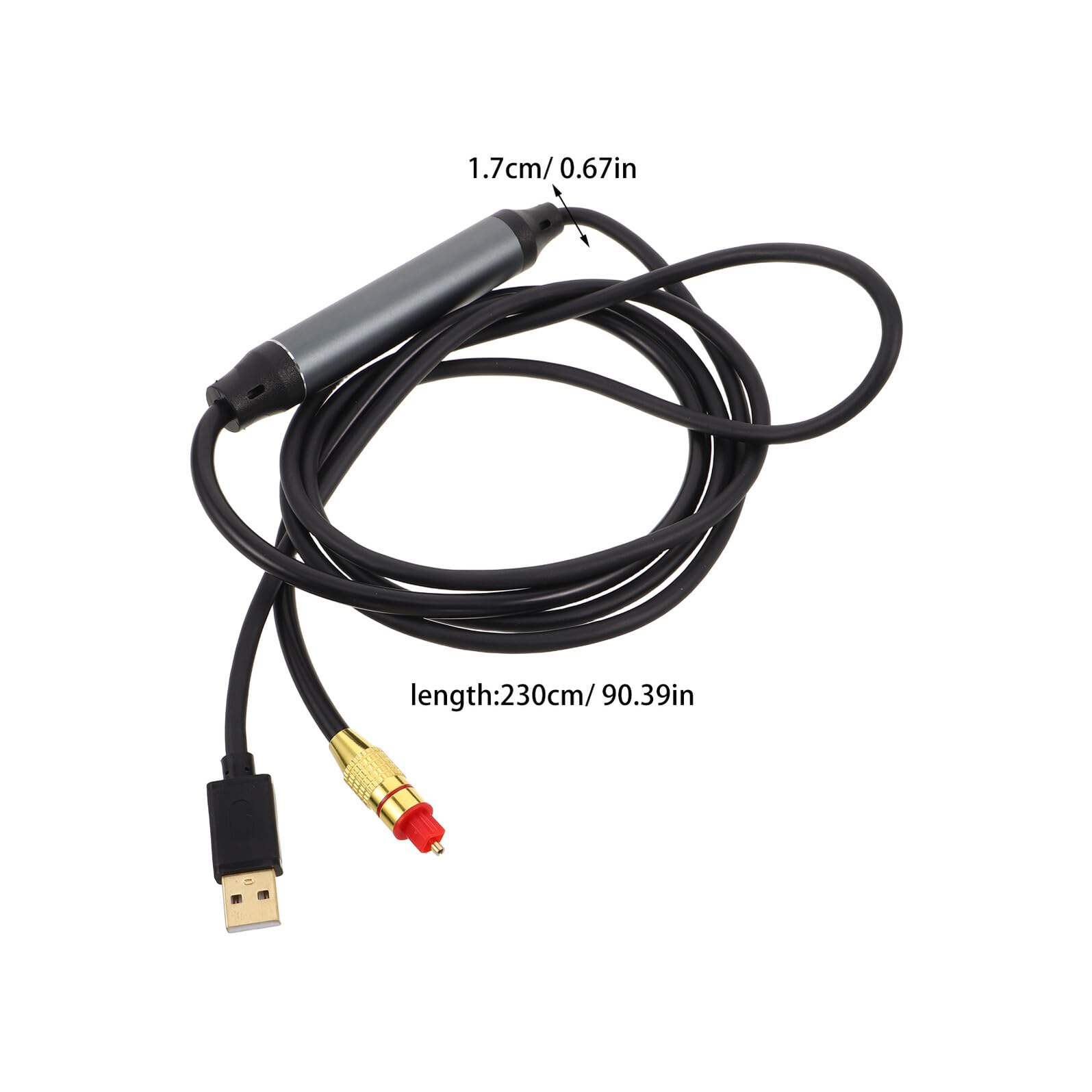 Cavo Audio Ottico USB 3.5mm Adattatore Digitale per Laptop e Computer Connessione Plug And Play