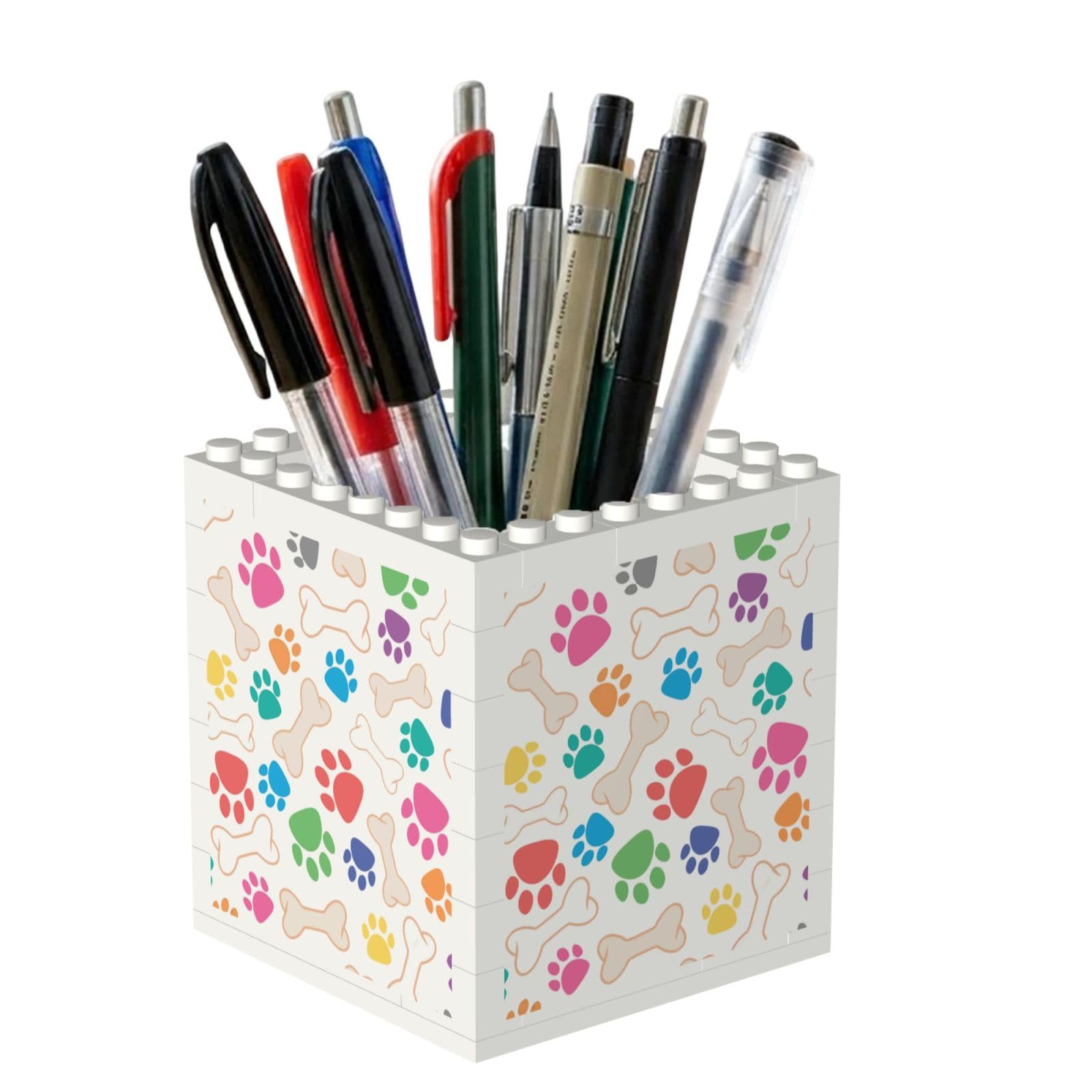 Poadnly Dog Paw And Bone, Pen Pot Pencil Holder for Office Home School, Compact Desk Organiser for Office Stationery