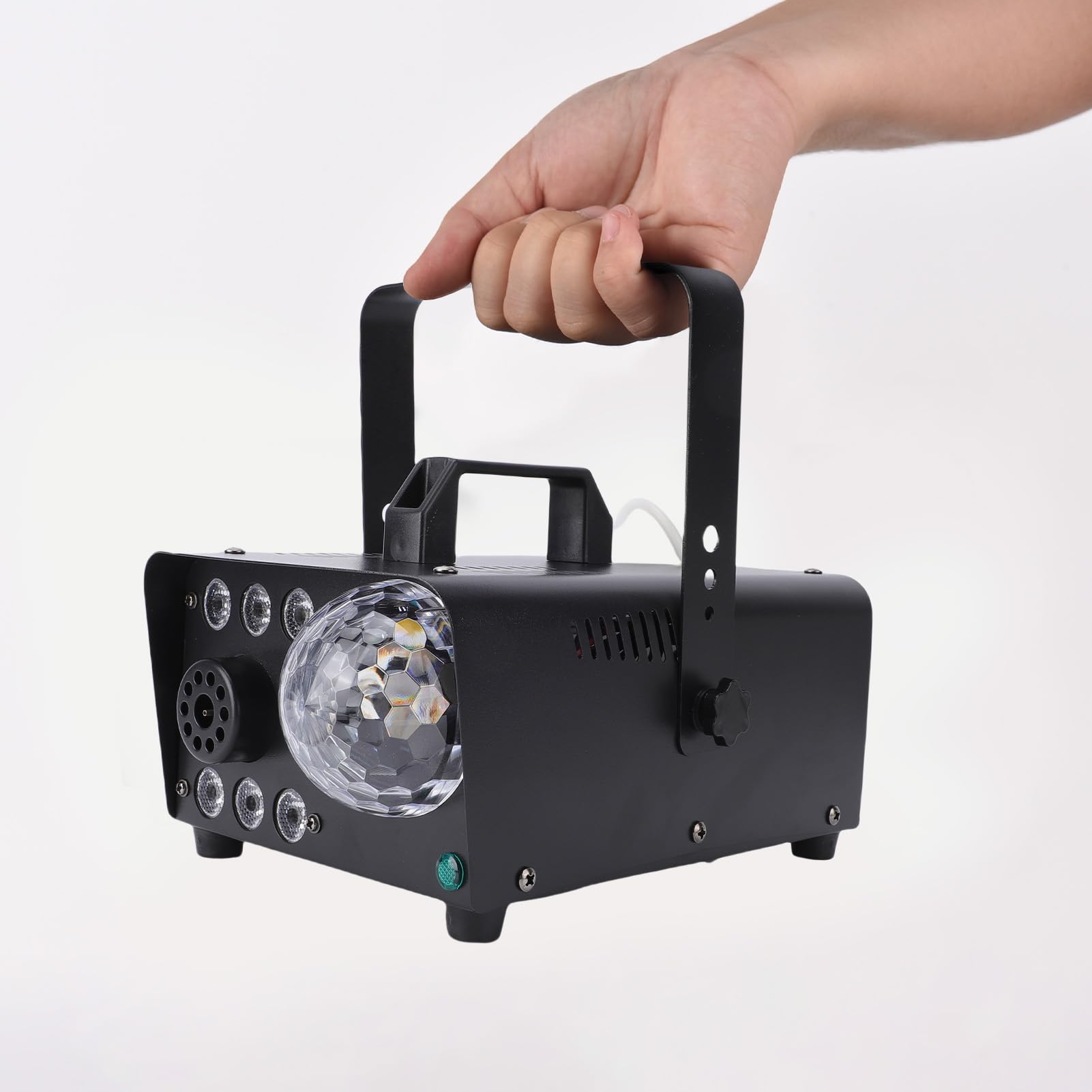 SUNGOOYUE Macchina per la Nebbia da Palco, Macchina per il Fumo da 600 W, Luce da Discoteca con Telecomando Wireless per Effetti Scenici di Feste, Matrimoni, Club DJ (Spina UE 220-240 V)