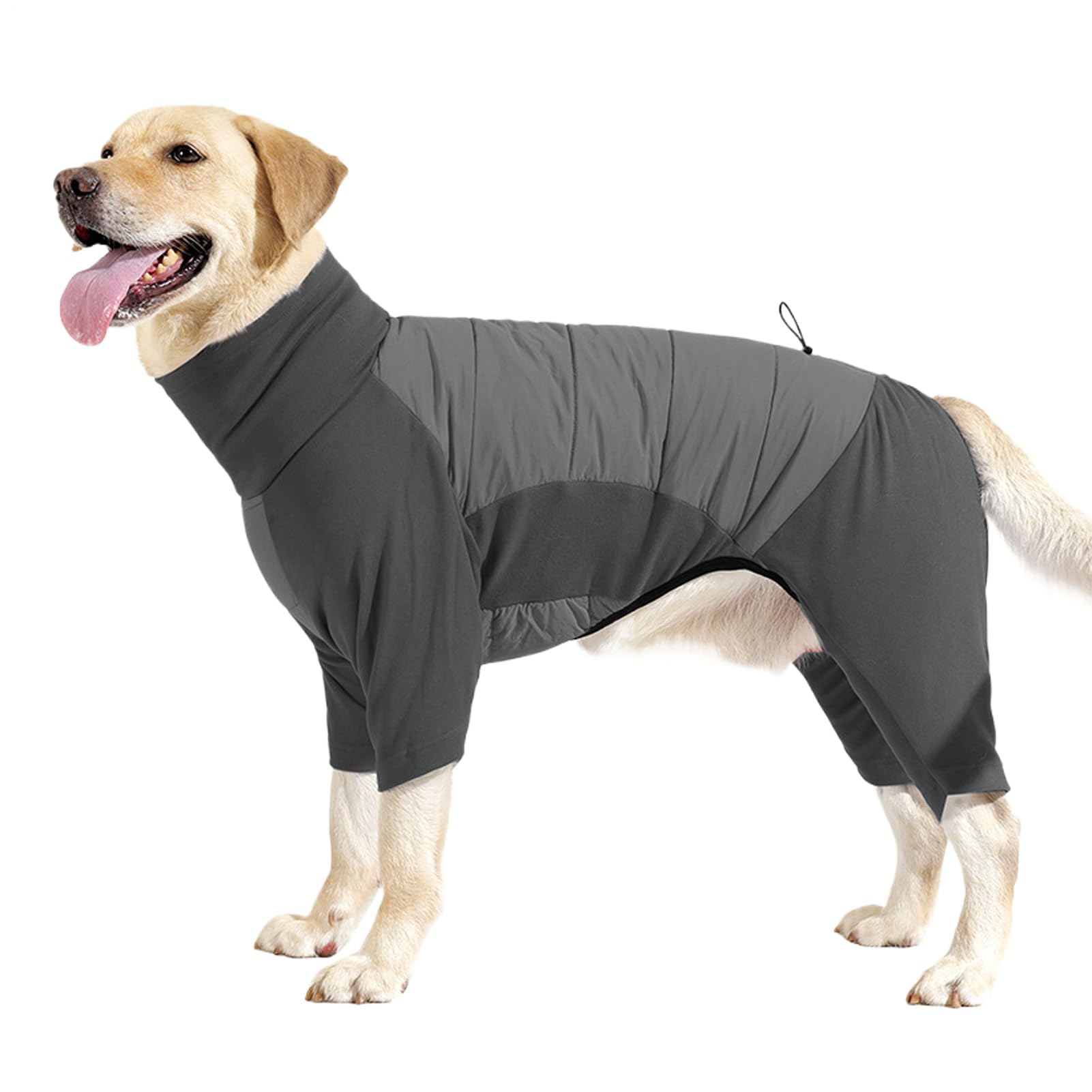 Ropa para perros invierno con cuello alto ajustable para mascotas medianas y grandes