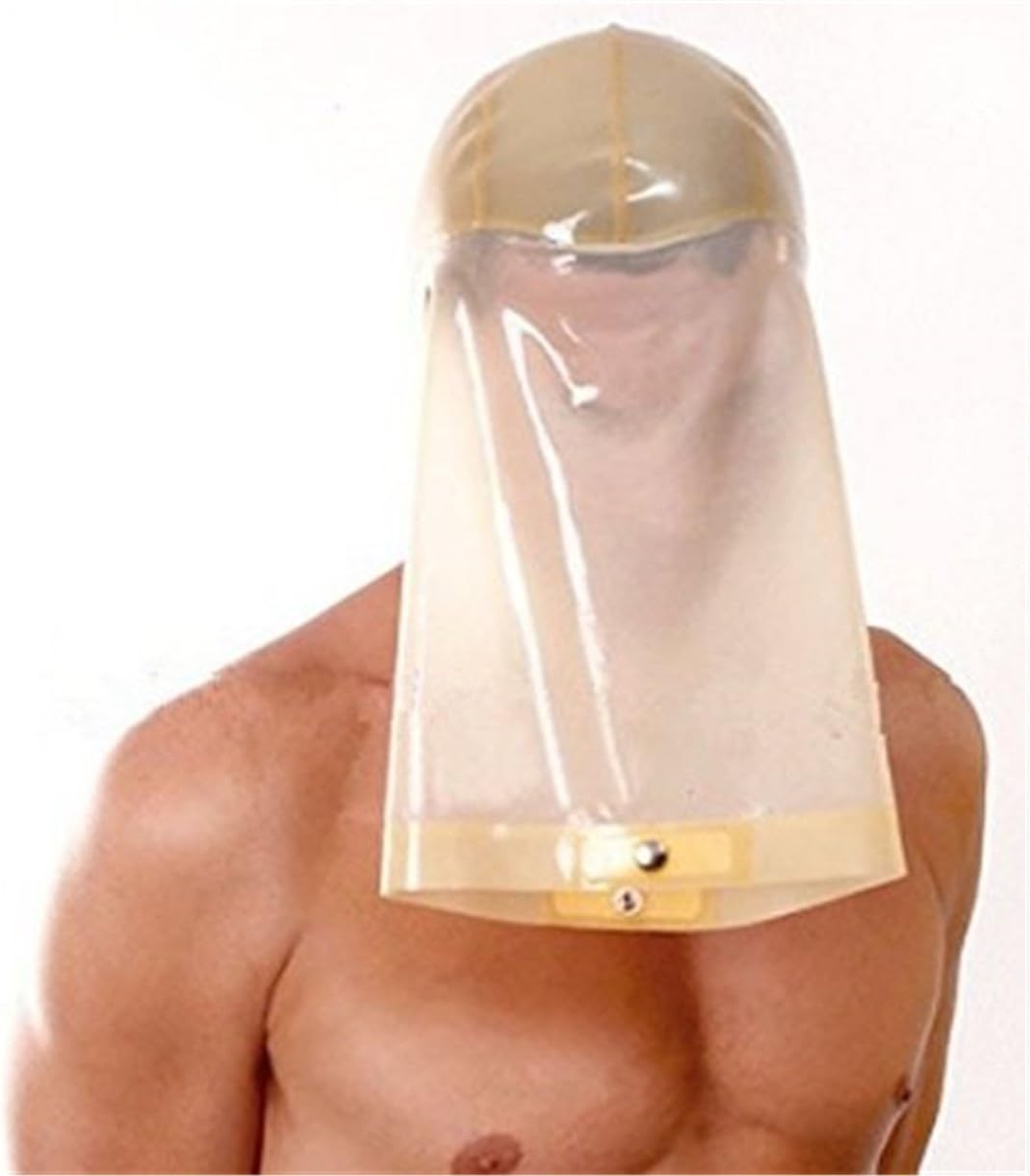 MFMYEE Bondage Latex Mask SM Fetish Clear Latex Head Cover,Cosplay Mask