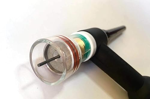 Miniatura 5 de RIVERWELD TIG Stubby Gas Lens Collet Bodies 17GL116 10N23S 116" 0.063 in & 17GL332 10N24S 332" 0.094 in Vaso de vidrio Transparente Boquilla de