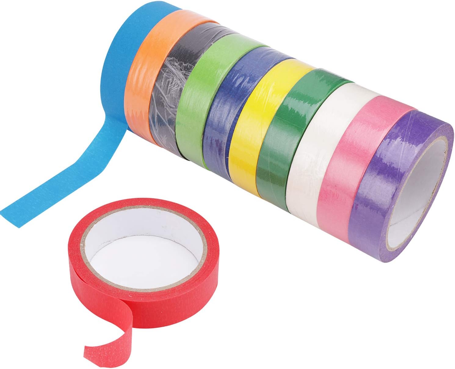 Colored Masking Tape,11 Pack Arts Crafts Masking Labelling