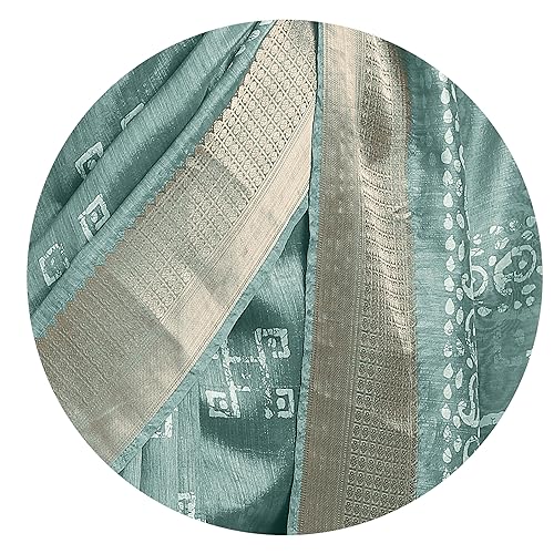 Image of MIRCHI FASHION Women Saree Cotton Silk Batik Block Printed | Breathable Office Wear and Regular Use Sari with Blouse Piece