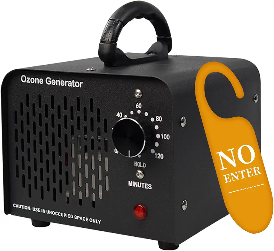 Gerador de ozônio, purificadores de ar O3, eliminador de odores, máquina de ozônio de alta capacidade, purificador de ar ionizador de ozônio para casa, comercial, industrial (preto, 60.000 mg/h)