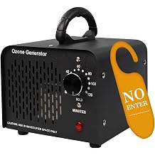 Ozone Generator, O3 Air Purifiers Odor Eliminator, High Capacity Ozone Machine, Ionizer Air Purifier Ozone for Home, Commercial, Industrial Black,60000mg/h