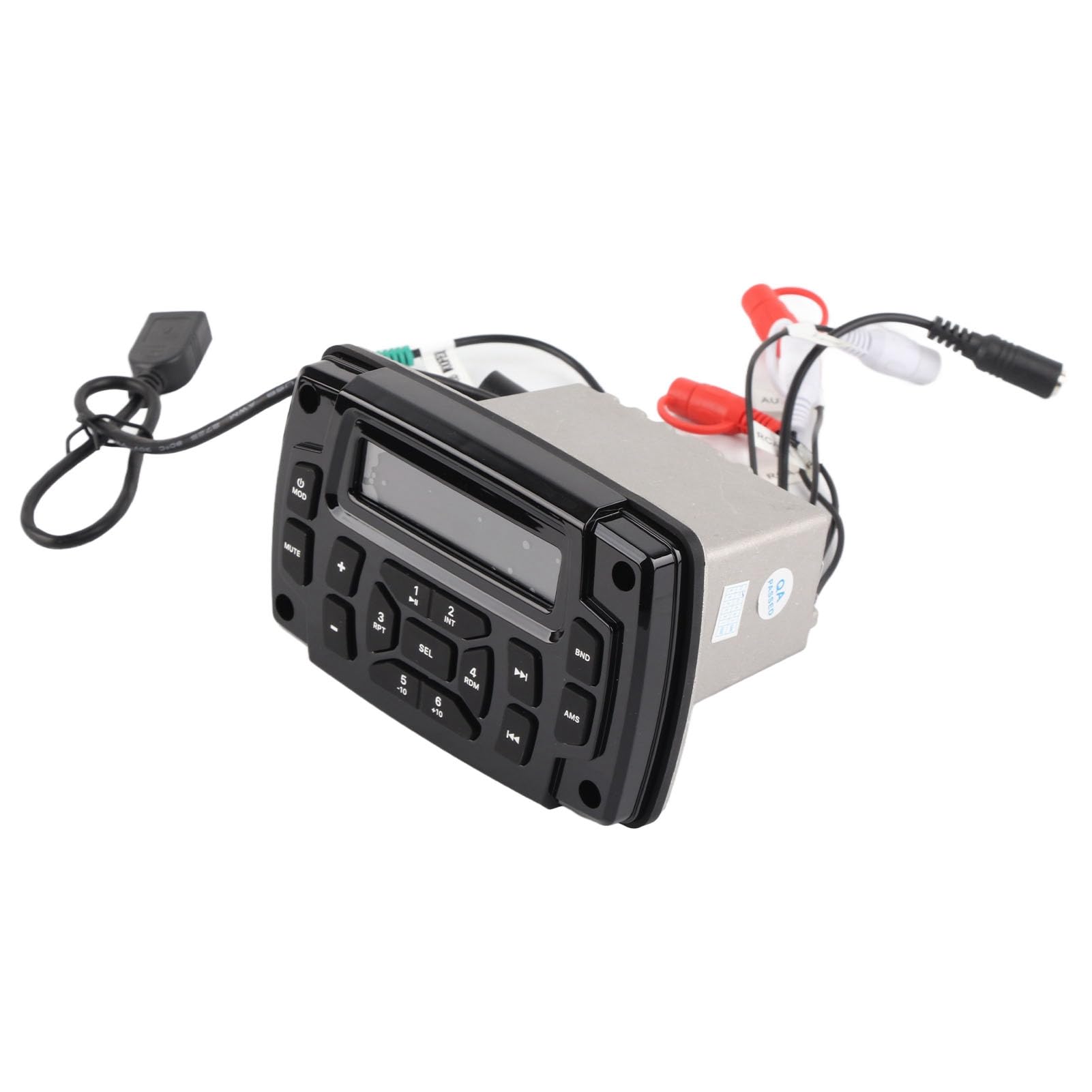 Radio Marina a Prueba de Agua Receptores Estéreo para Automóvil Altavoces Marinos Bluetooth para Automóvil Radio AM/FM Receptor Estéreo 12V DC Reproductor de MP3 Sonido Estéreo para Yate Caravana In