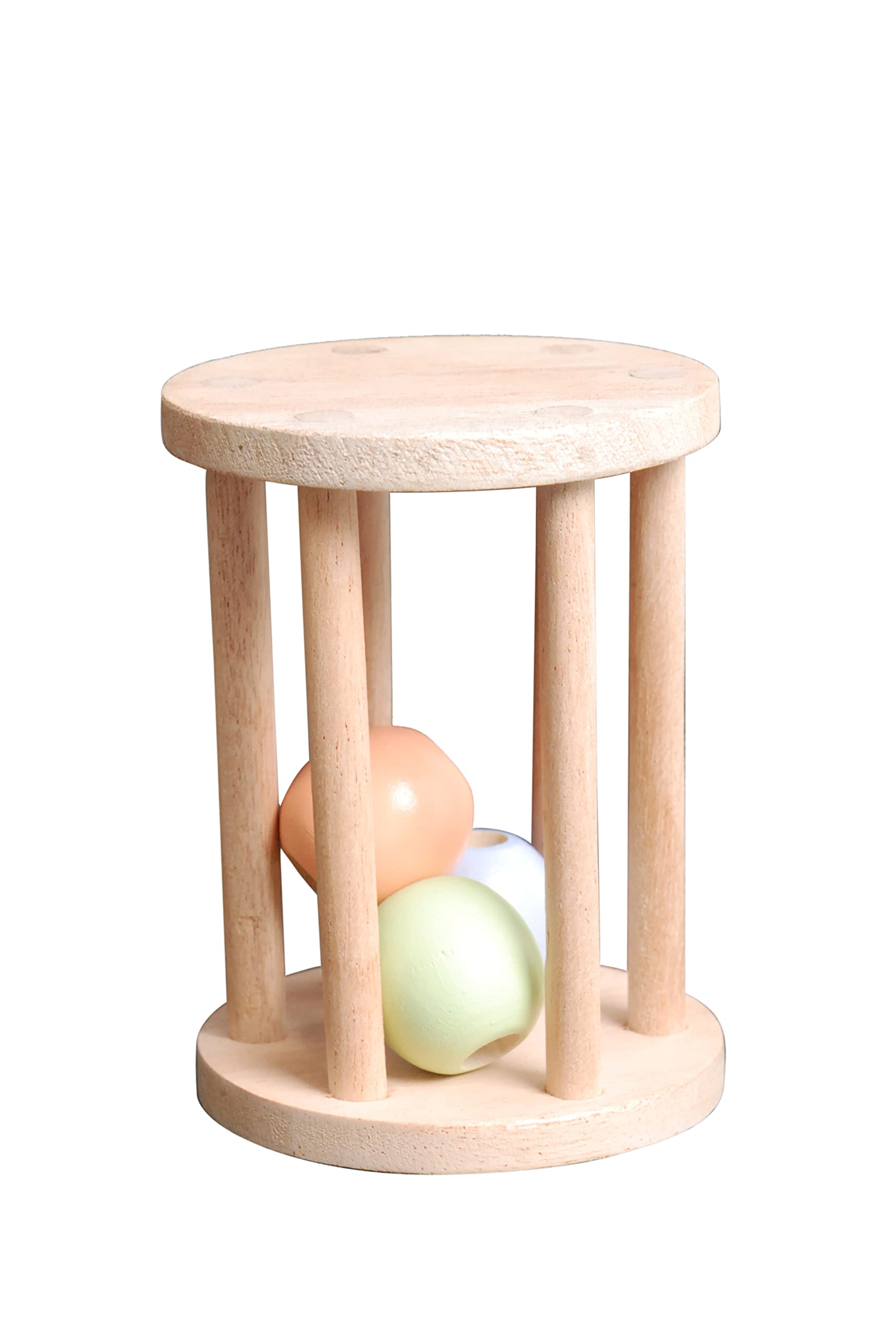 Channapatna Toys Wooden Rolling Rattle Toy for Baby, Infants, New Born Babies (3+ Months) Discover Sounds, Develops Sensory Skills (B09V2YDZPP) Amazon Price History, Amazon Price Tracker