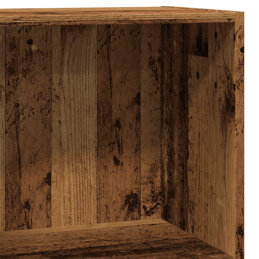 Bücherregal Altholz-Optik 40x24x76 cm Holzwerkstoff freistehend mit offenen Fächern, platzsparend als Regalsystem, Aufbewahrung für Bücher, Büro, Wohnzimmer, Kinderzimmer, Homeoffice