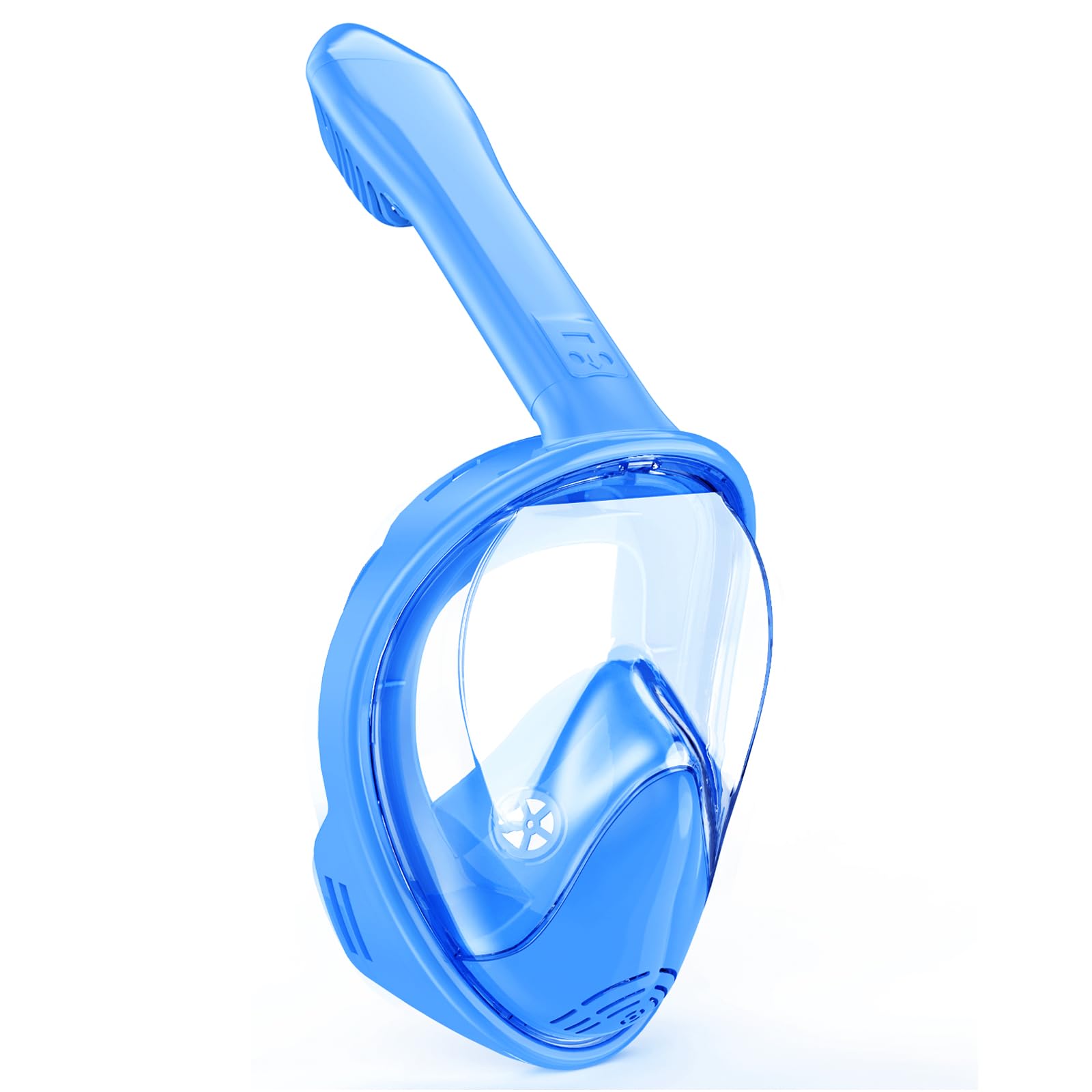 Kids Snorkel Mask Full Face, Snorkeling Gear for Kids 3-14 with Camera Mount, 180 Degree Panoramic View Snorkeling Set Anti-Fog Anti-Leak (Blue)