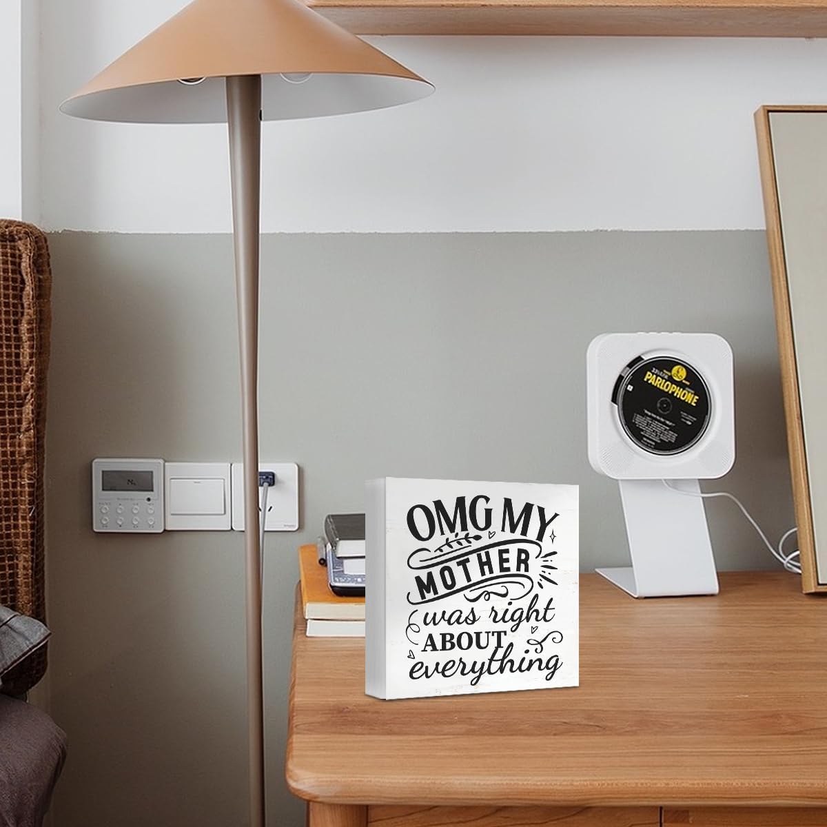 Funny Mother Wooden Box Sign, Best Mom Gifts for Birthday Christmas Mothers Day, OMG My Mother Was Right About Everything Wood Plaque Sign for Home Bedroom Shelf Table image 4