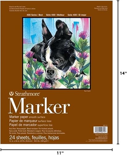 Miniatura 5 de Strathmore Bloc de papel marcador 6 x 8 pulgadas - 50 libras liso 24 hojas -62497600 (paquete de 2)