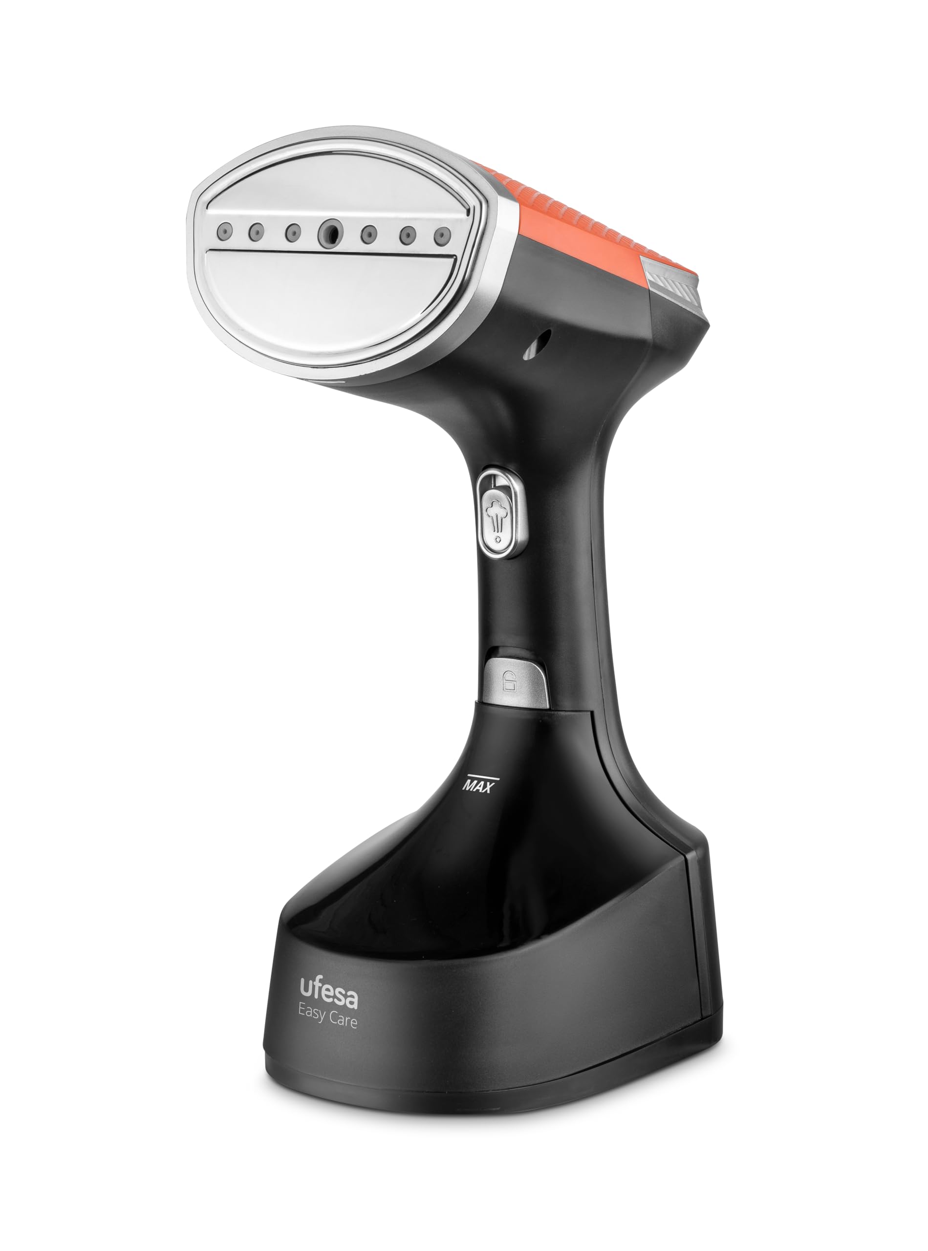 Ufesa Plancha Vertical de Vapor Easy Care 1700W, Elimina Arrugas, Desinfecta y Desodoriza, Vapor Continuo 30 g/min, Lista en 25s, Depósito 300ml, Cabezal Extragrande, Cepillo para Tejidos Gruesos