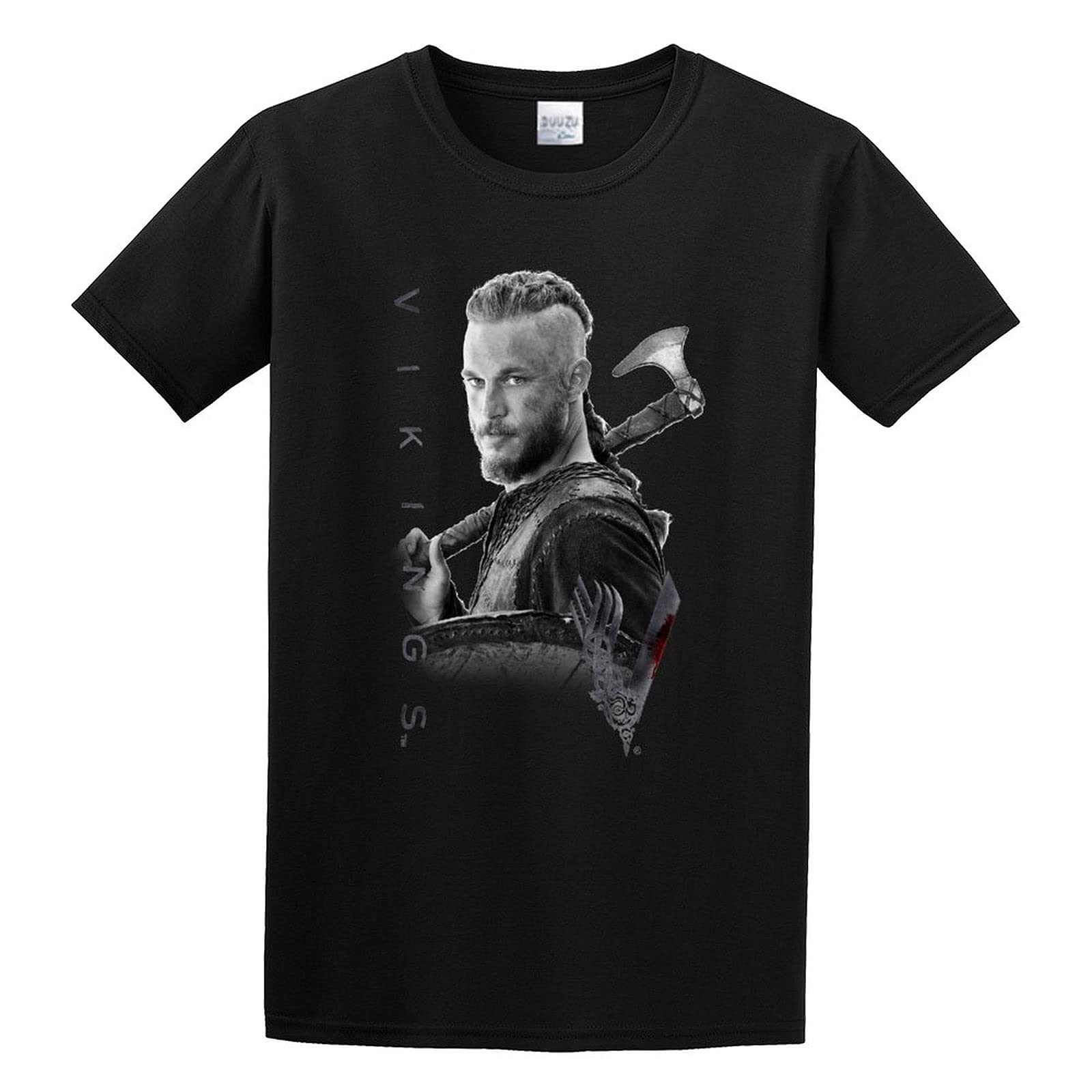 Shuizilang Unisex Black Ragnar Lothbrok T-Shirt Funny Top Graphic Tee For Men T-Shirt M