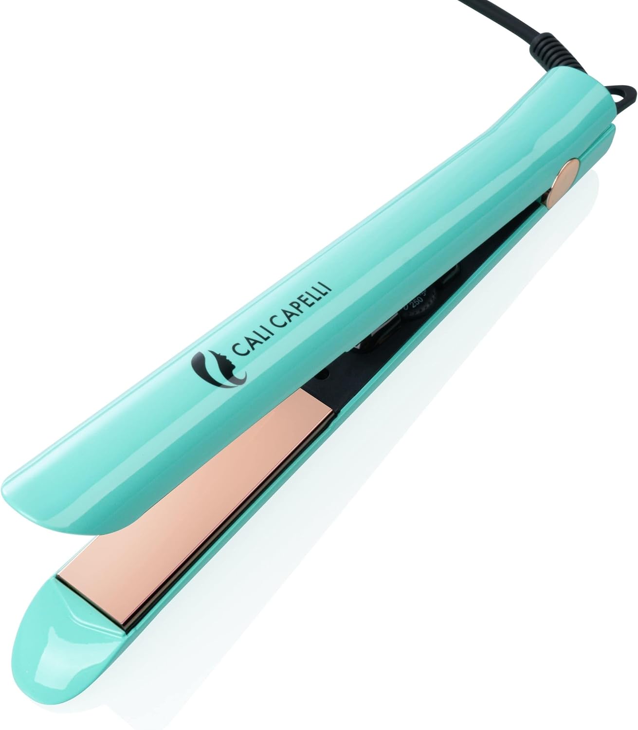 Flat Iron for Hair Styling – 1 Inch Infrared Hair Straightener with Rose Gold Titanium Floating Plates – Ionic Technology Smooths and Straightens Hair Without Pulling, Heat Damage or Frizz (Mint)