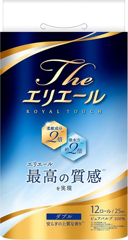 エリエール トイレットペーパー The エリエール 25m×12ロール ダブル パルプ100%