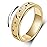 AmorArtSky Ring for Women and Men: Titanium Stainless Steel Spinner Ring, 5 Colors, Size 8, Fidget Ring, Moon Star, Hollow Outer-Gold