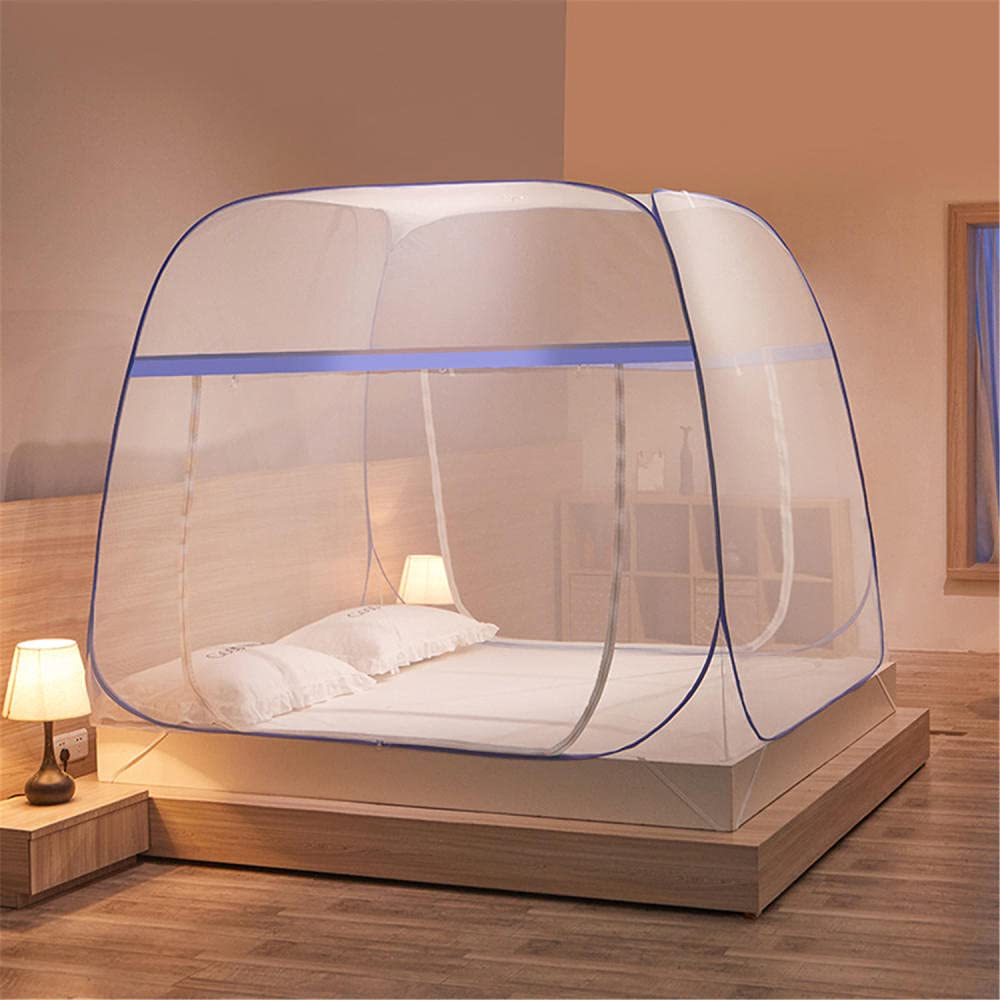 Moustiquaire pliable à mailles fines pour grand lit 180x200 cm