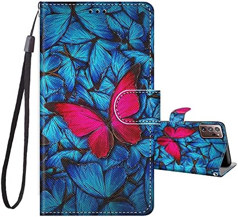 JRIANY Compatible with Samsung Galaxy S22 Ultra 5G Case, PU Leather Wallet Phone Case with Animal Pattern Magnetic Card Holder Design Flip Case Shockproof Cover for Samsung S22 Ultra 5G, Footprint