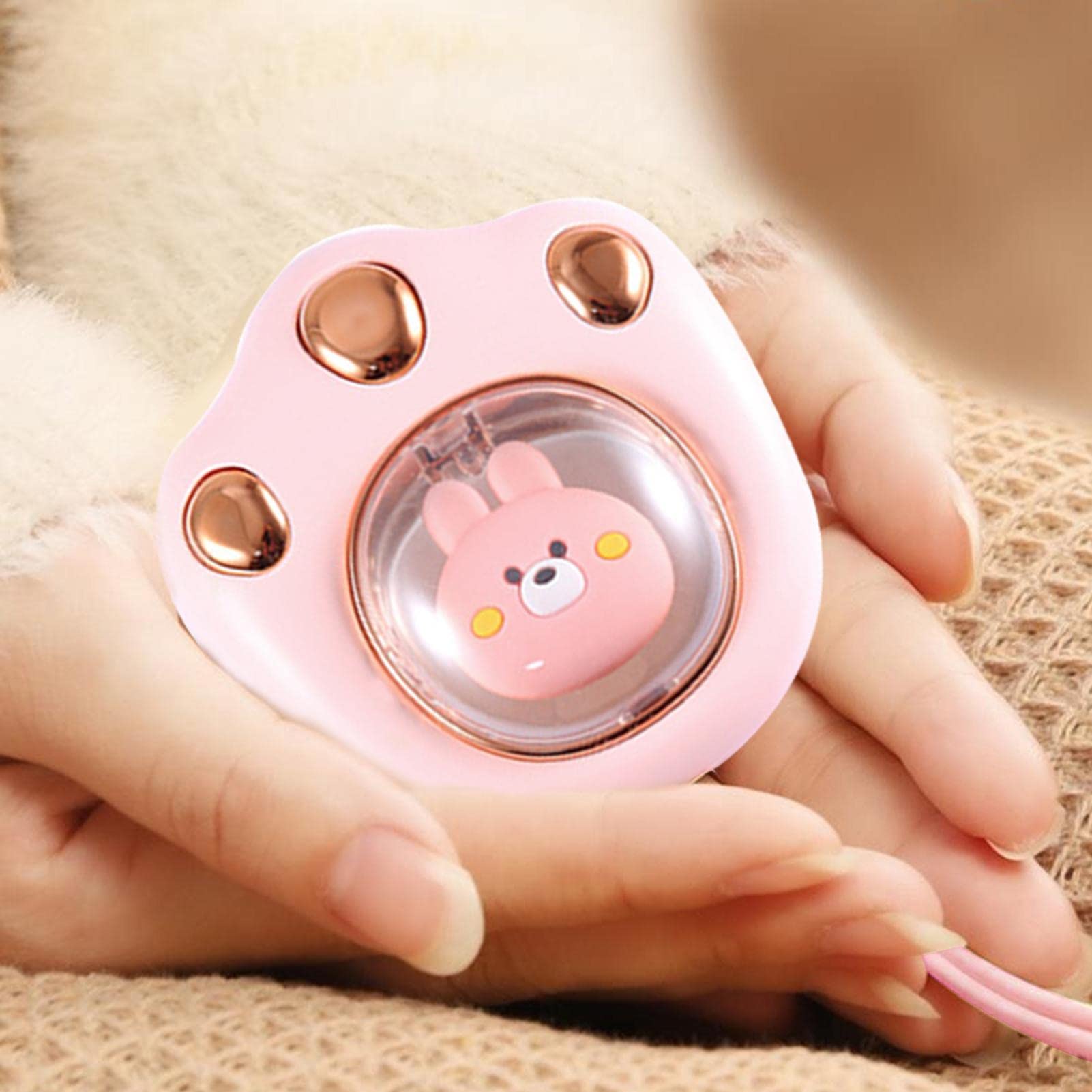 Chauffe-mains Rechargeable Griffe De Chat - 2 Températures, Batterie 1200/2400 MAh | Cadeau Hiver Mignon Et Pratique