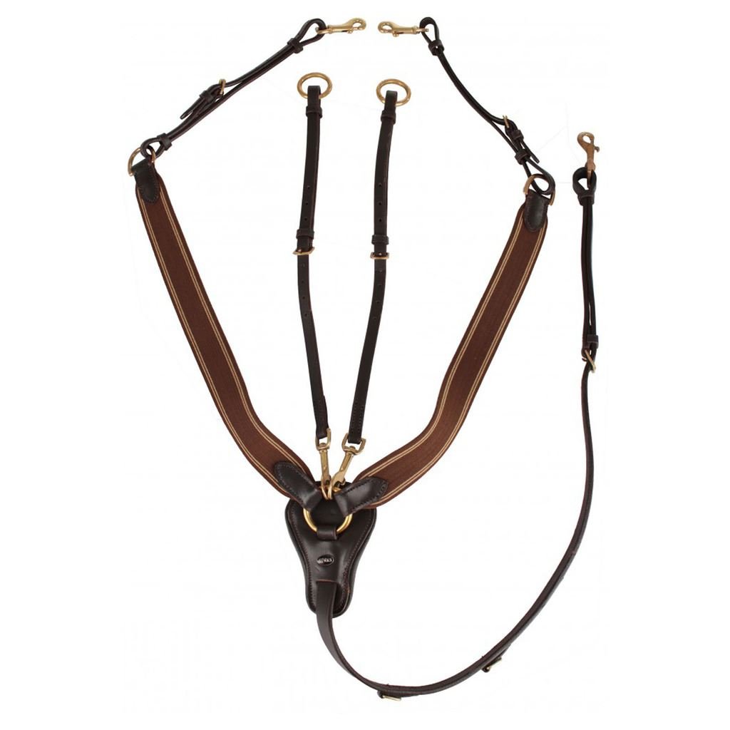 Horka Pony COB Full martingala tope ajustable fuerte calidad formación riendas, negro/plata